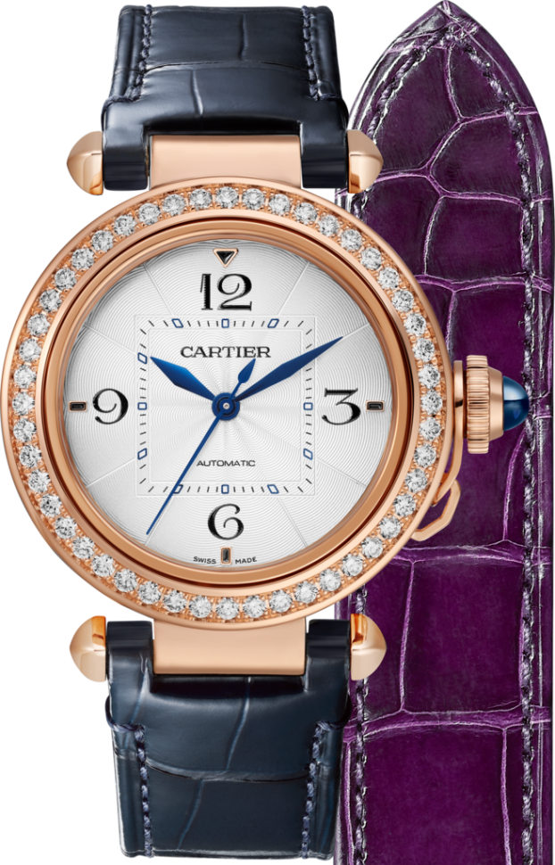 C@RTIER Pasha 35 mm Rose Gold & Diamonds Lady��s Watch, WJPA0012