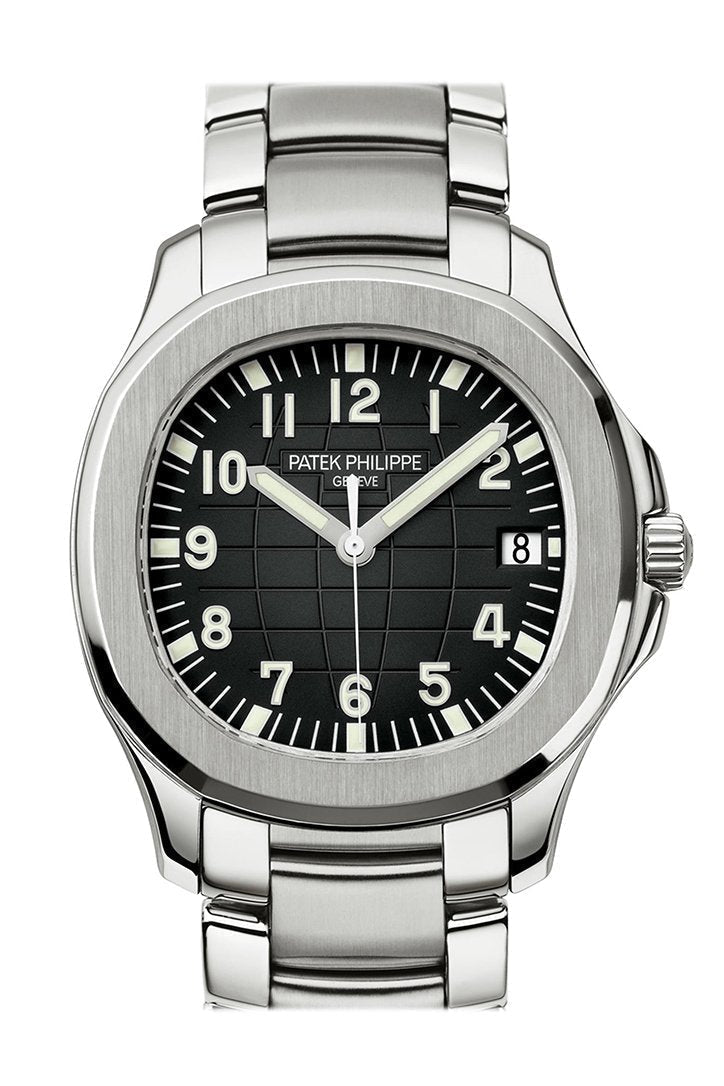 PAT€K PHIL!PPE Aquanaut Black Dial Stainless Steel Automatic Men's Watch 5167-1A 5167/1A