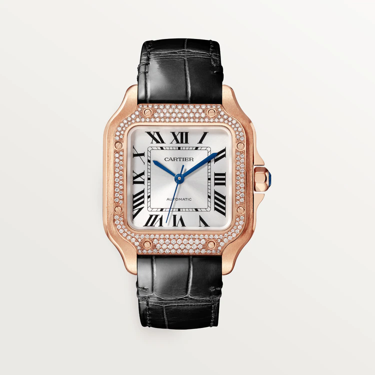 C@RTIER Santos Rose Gold & Diamonds Lady��s Watch, WJSA0012