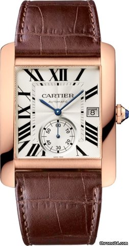 C@RTIER Tank MC 18K Pink Gold Men��s Watch, W5330001
