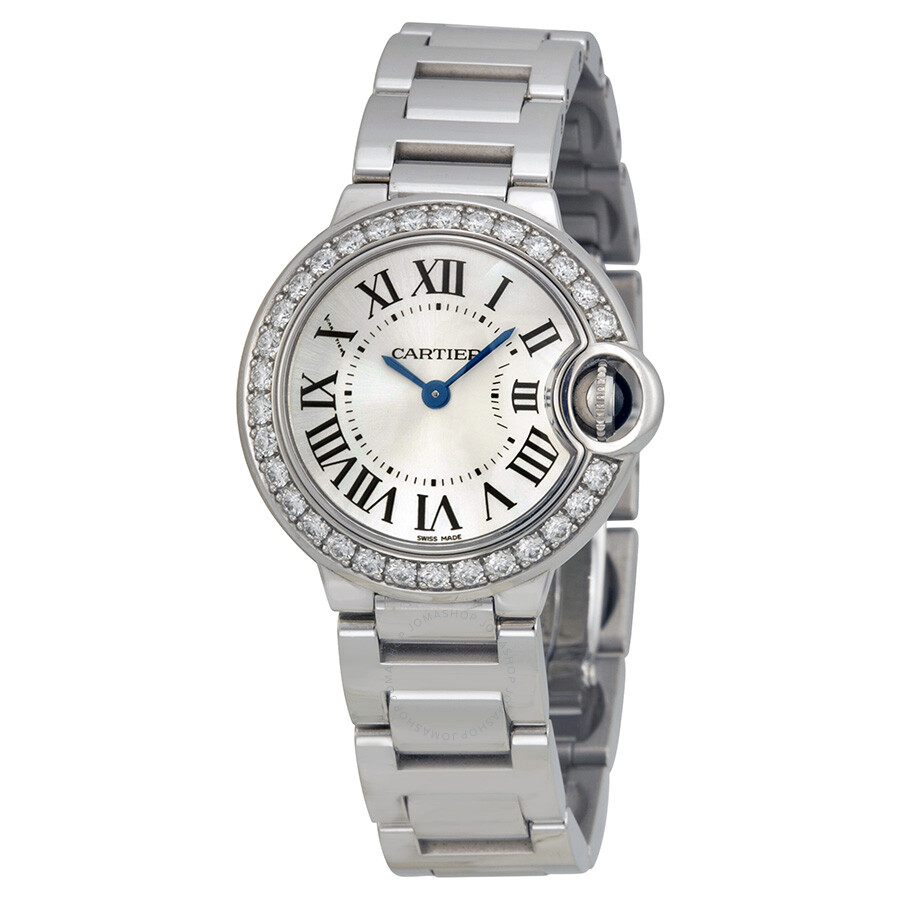 C@RTIER Ballon Bleu 28mm White Gold & Diamond Lady��s Watch, WE9003Z3
