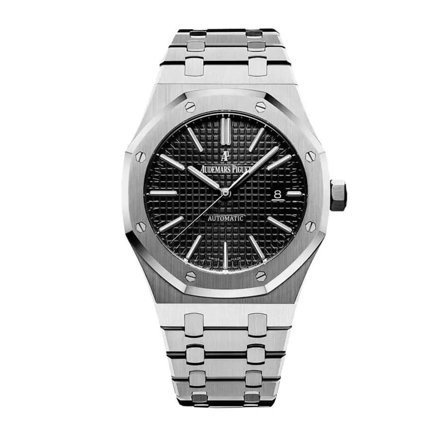 AUDEM@RS P!GUET Royal Oak 41mm Black Dial Stainless Steel Bracelet Men's Watch
