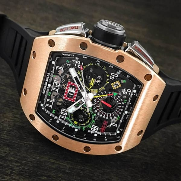 RICH@RD M!LLE RM 11-02 Automatic Flyback Chronograph Dual Time Zone Rose Gold