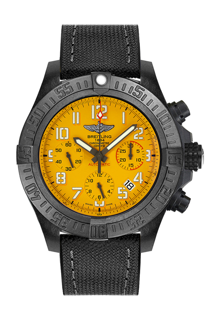 BRE!TLING Avenger hurricane Cobra Yellow 45mm BLACK FABRIC XB0180E4 I534
