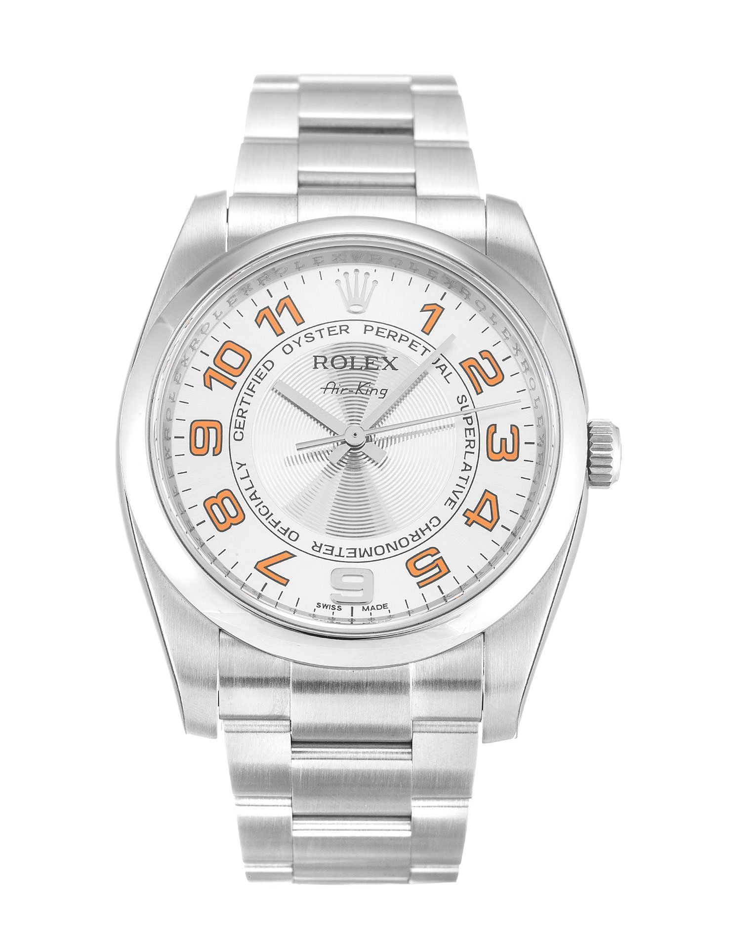 rol€x Air-King Silver Arabic 114200