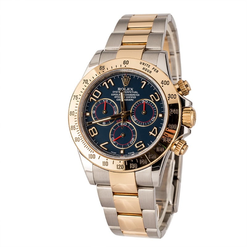 ROL€X Daytona 116523 Blue Arabic Dial
