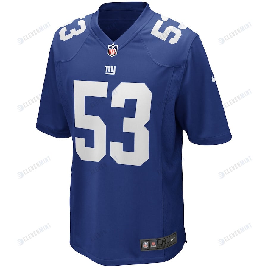 Harry Carson 53 New York Giants Men Game Retired Jersey - Royal