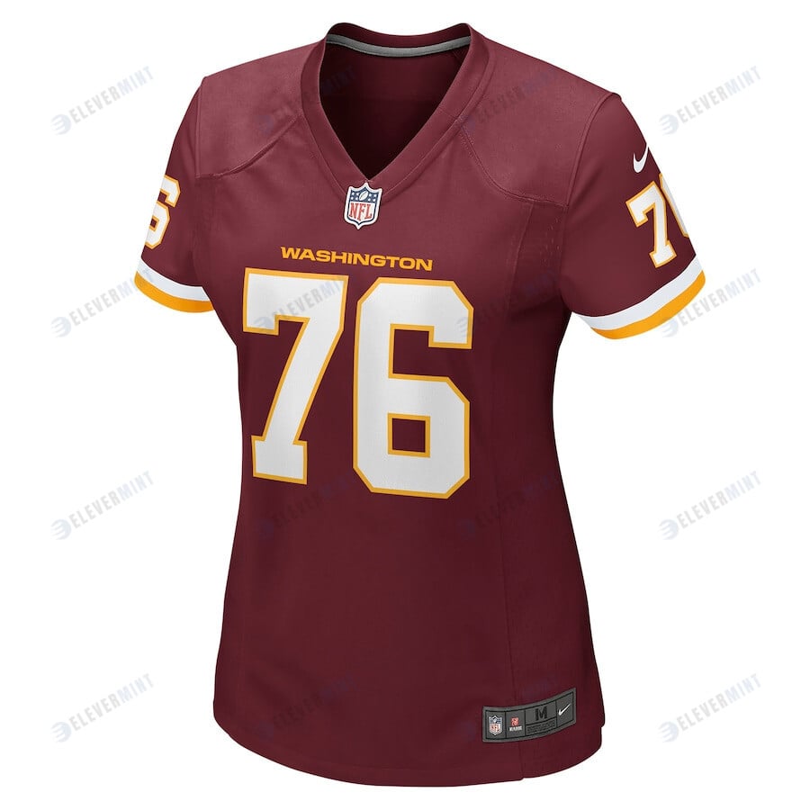 Sam Cosmi 76 Washington Commanders Football Team Game Women Jersey - Burgundy