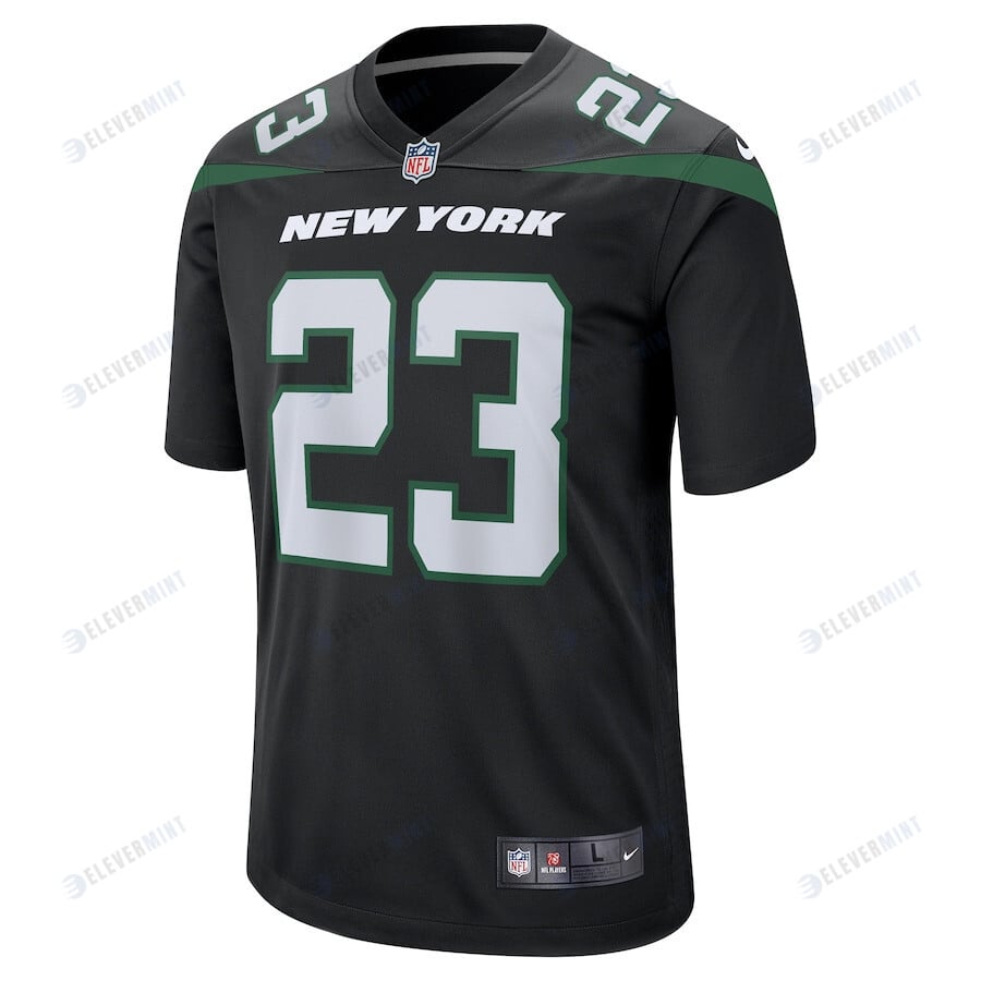 James Robinson 23 New York Jets Alternate Game Player Jersey - Stealth Black
