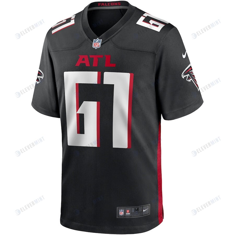 Matt Hennessy 61 Atlanta Falcons Men's Game Jersey - Black