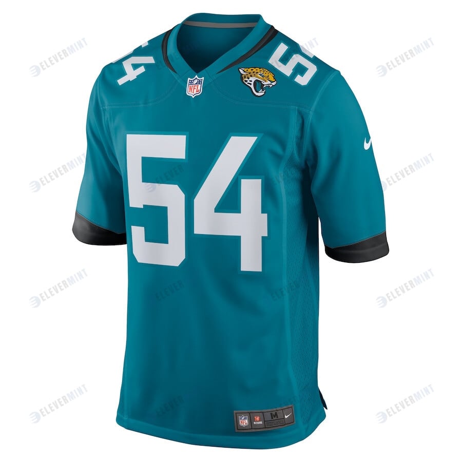DJ Coleman 54 Jacksonville Jaguars Men Game Jersey - Teal