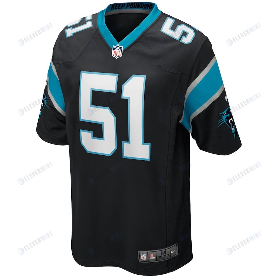 Sam Mills 51 Carolina Panthers Men Game Retired Jersey - Black
