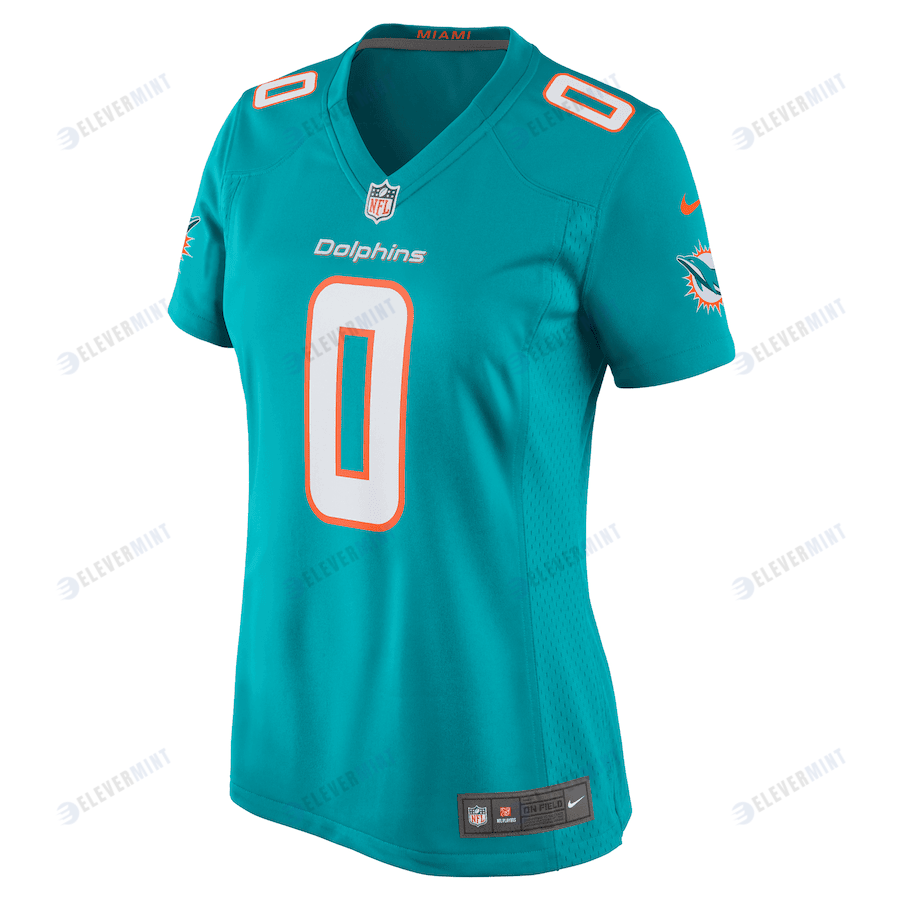 Braxton Berrios 0 Miami Dolphins Women Game Jersey - Aqua