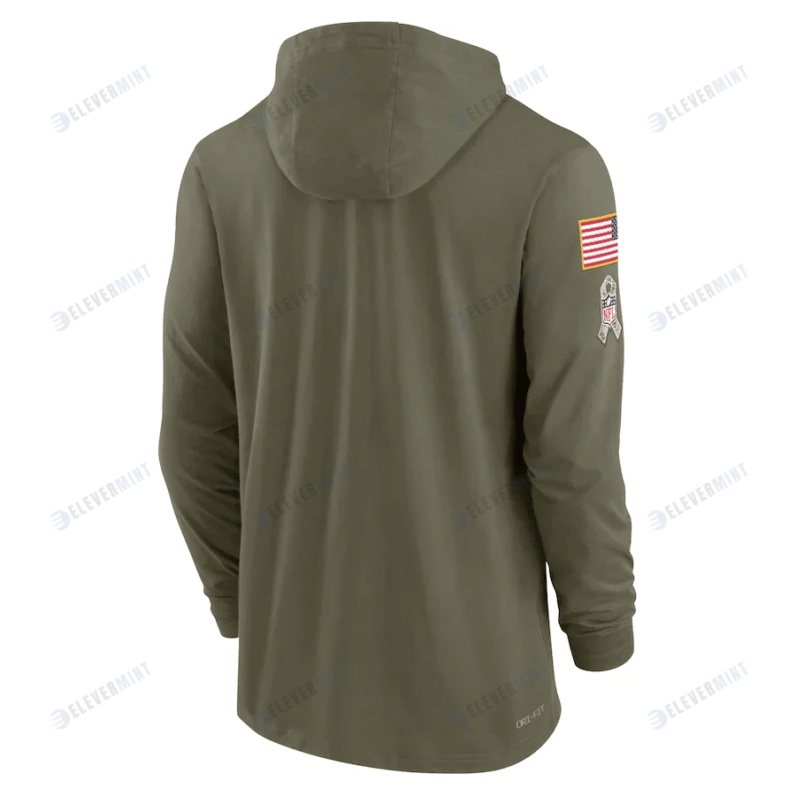Men New Orleans Saints 2022 Salute to Service Tonal Pullover Hoodie - Olive