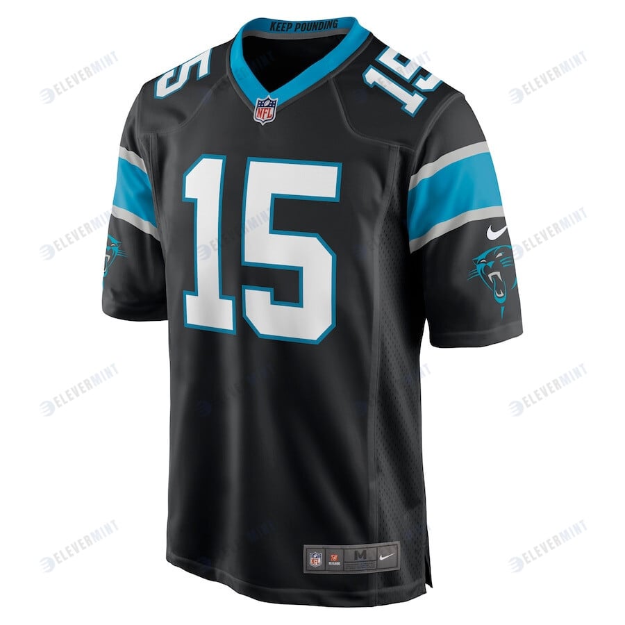 C.J. Henderson 15 Carolina Panthers Men's Game Jersey - Black