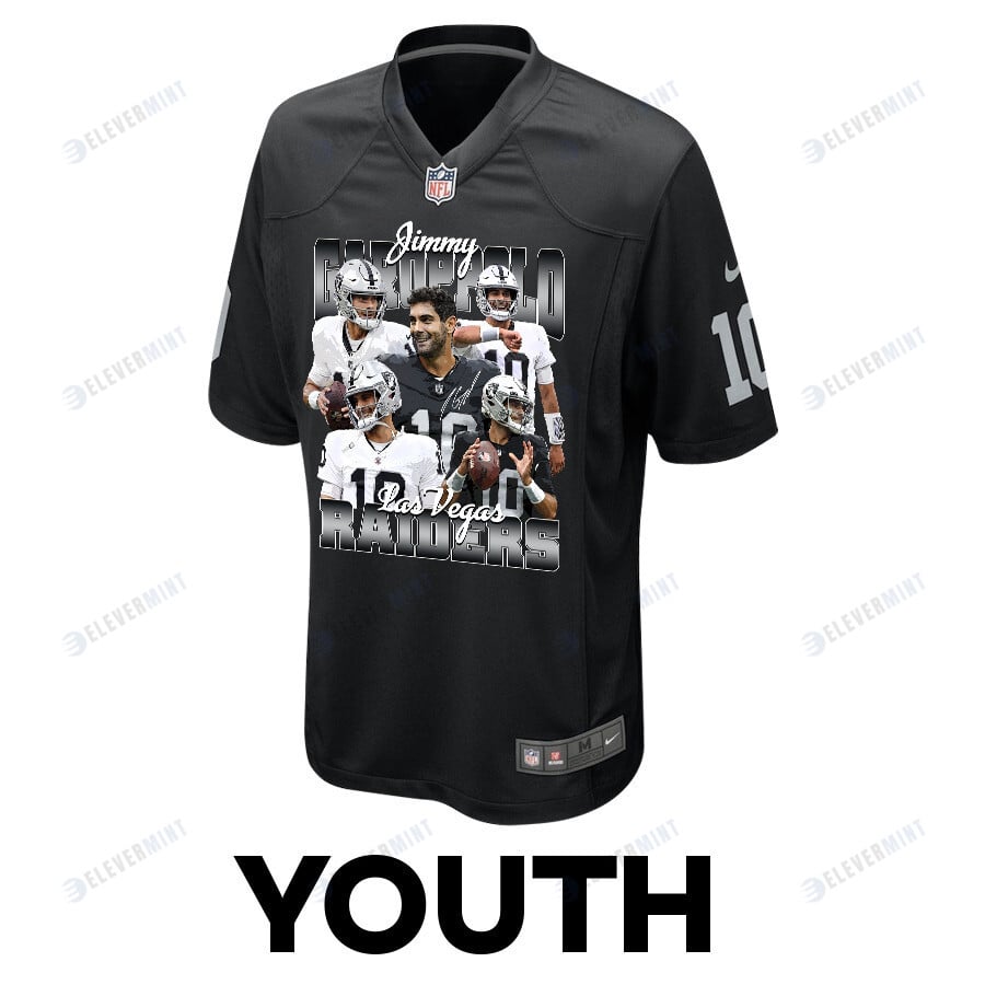 Jimmy Garoppolo 10 Las Vegas Raiders The Golden Arm Game YOUTH Jersey - Black