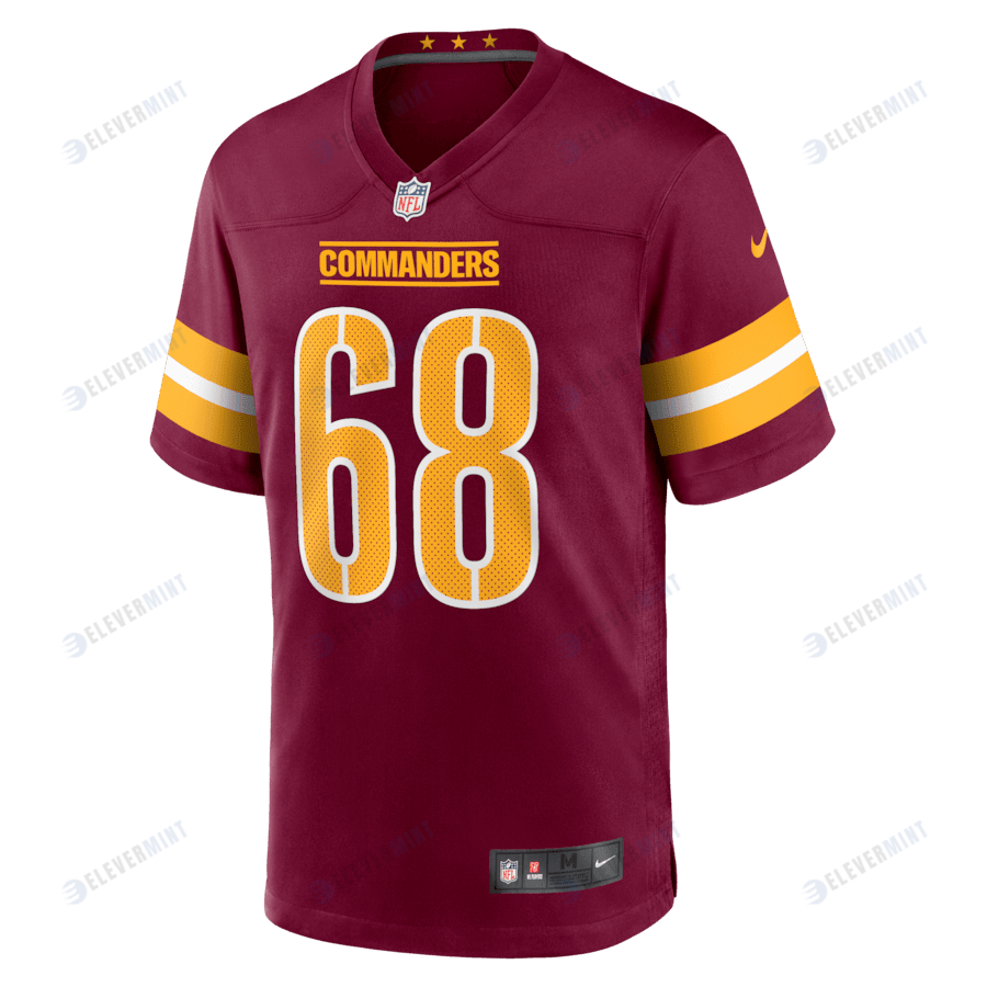 Curtis Brooks 68 Washington Commanders Game Men Jersey - Burgundy