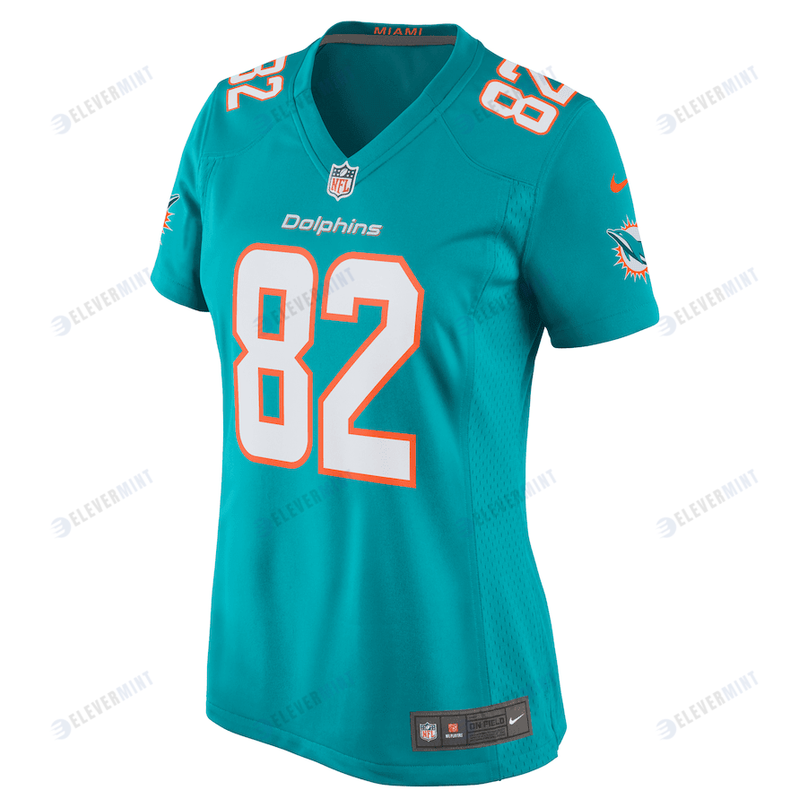 Tyler Kroft 82 Miami Dolphins Women Team Game Jersey - Aqua