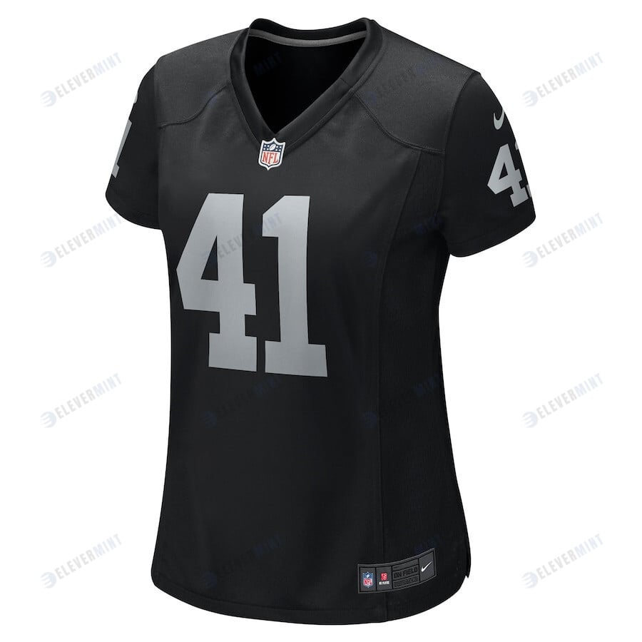 Robert Spillane 41 Las Vegas Raiders Women's Game Player Jersey - Black
