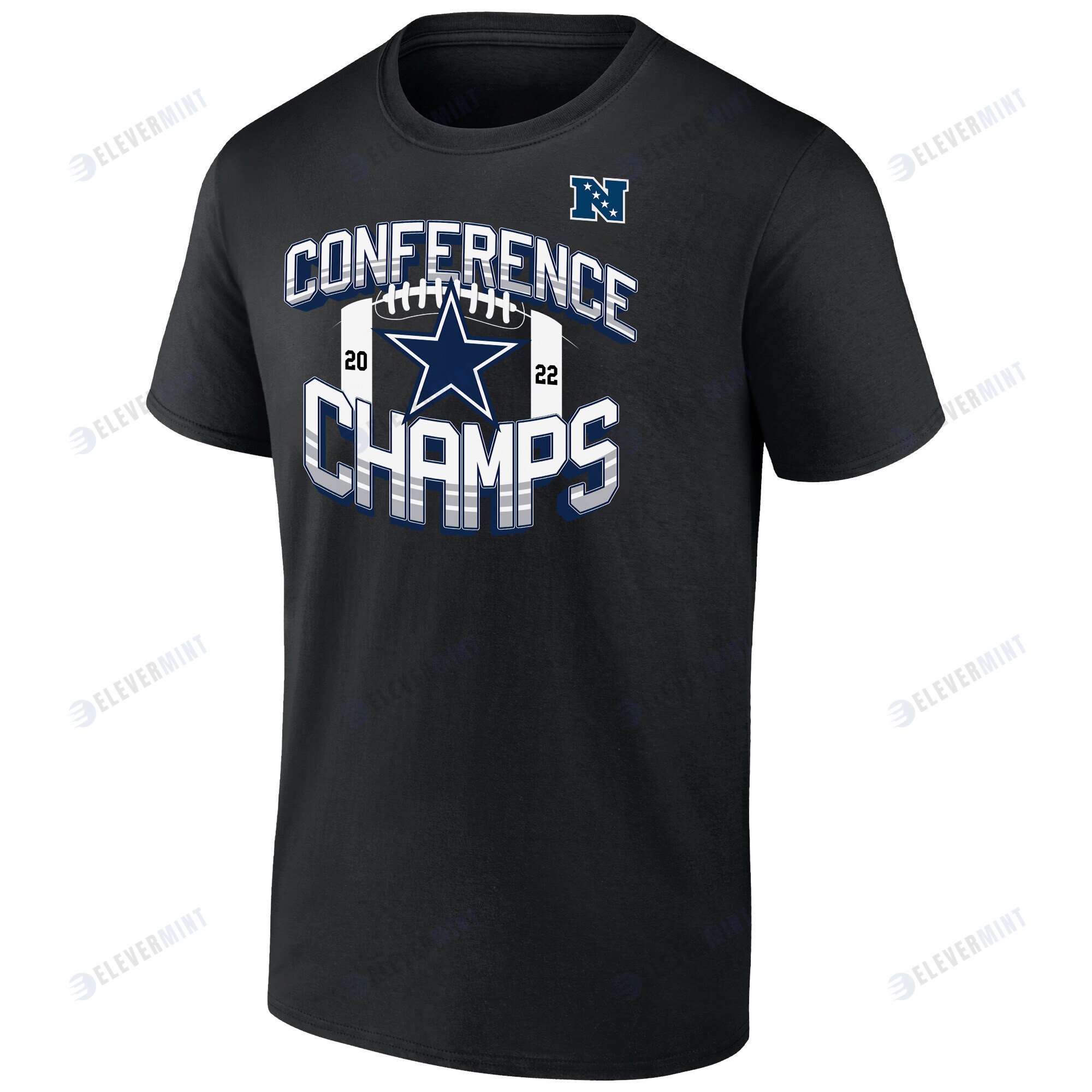 Dallas Cowboys 2022 NFC Conference Champions Icon Bold T-shirt - Black