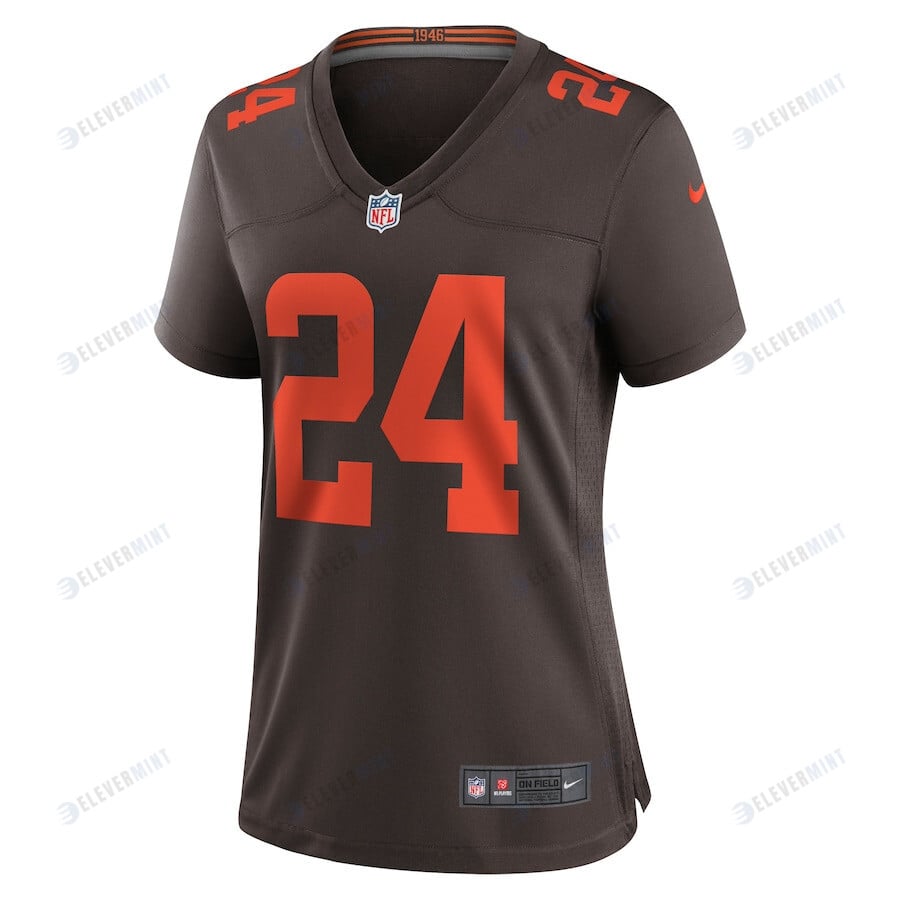 Nick Chubb 24 Cleveland Browns Women's Alternate Game Jersey - Brown