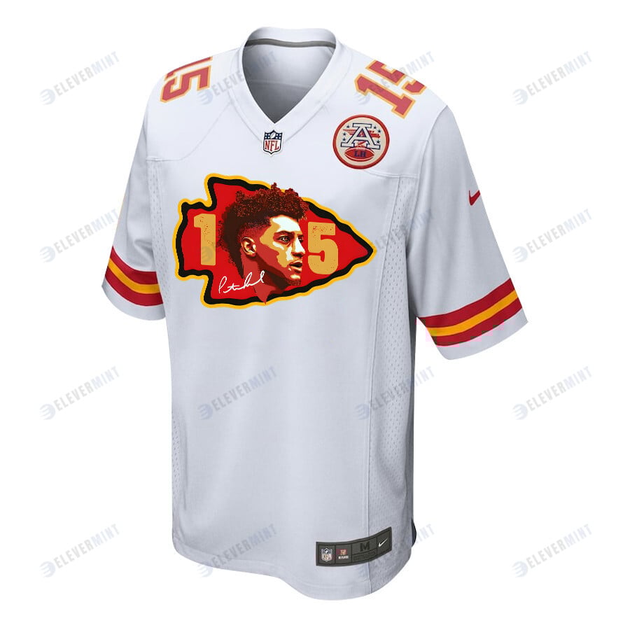 Patrick Mahomes 15 Signed Kansas City Chiefs Game Jersey - Men, White