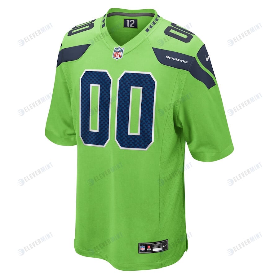 Seattle Seahawks Men Alternate Custom Game Jersey - Neon Green