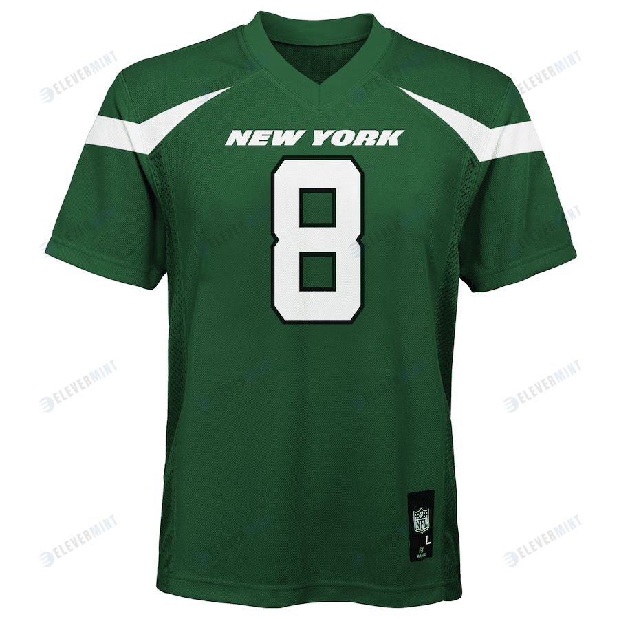 Aaron Rodgers 8 New York Jets Youth Jersey - Gotham Green