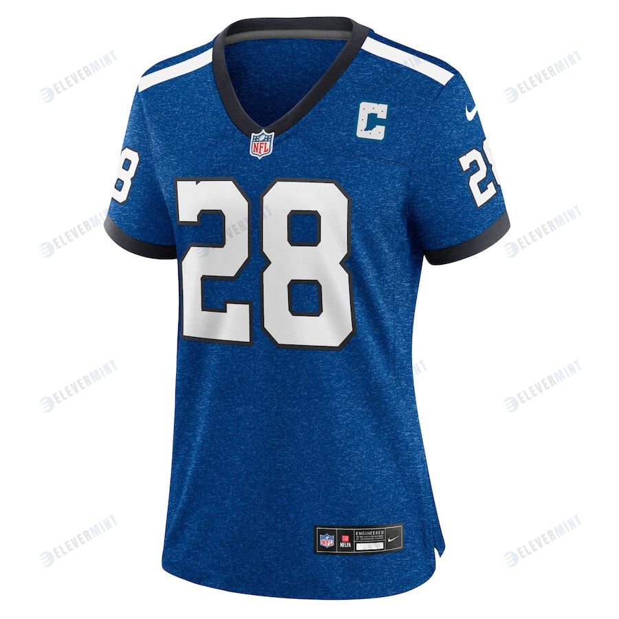 Jonathan Taylor 28 Indianapolis Colts Indiana Nights Alternate Game Women Jersey - Royal