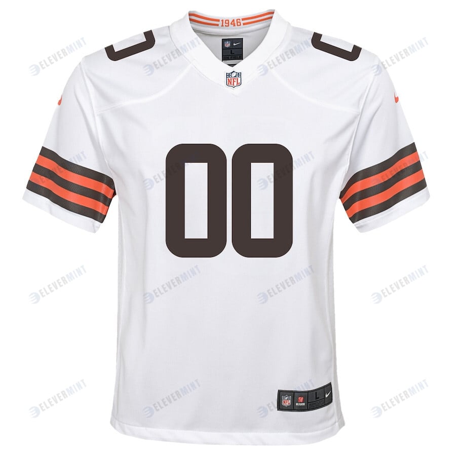 Cleveland Browns Custom YOUTH Game Jersey - White