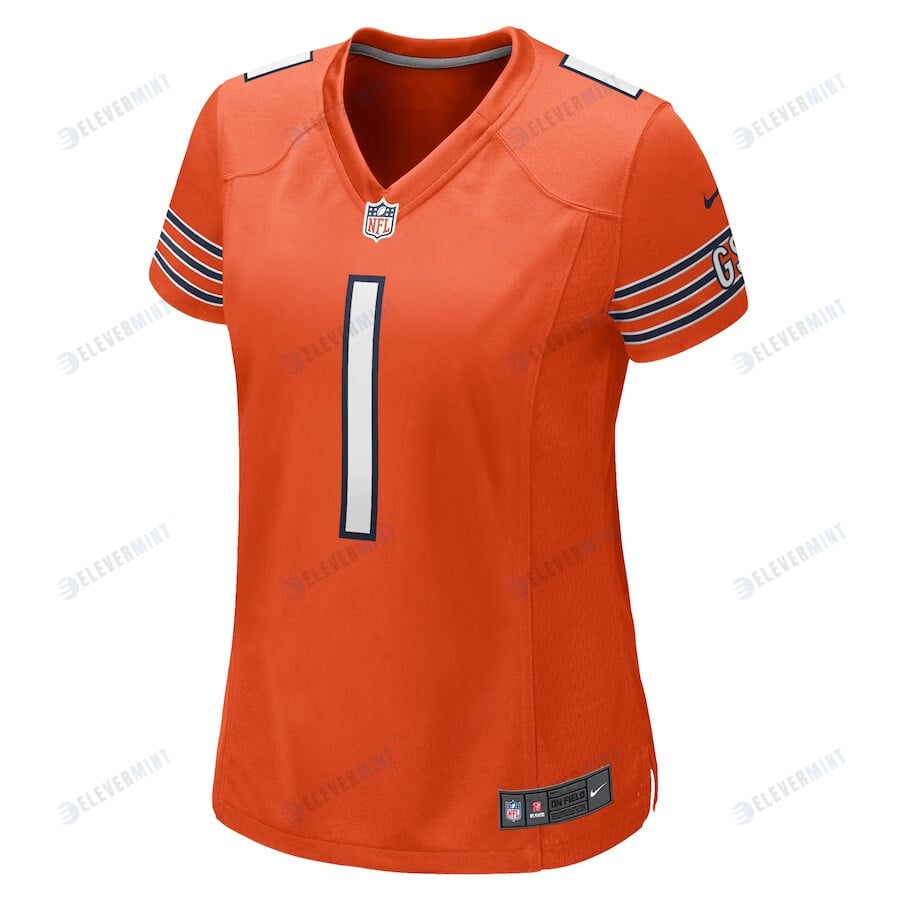 Justin Fields 1 New York Giants Women Game Jersey - Orange