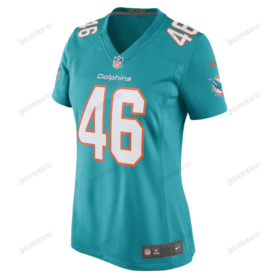 John Lovett 46 Miami Dolphins Women Game Jersey - Aqua