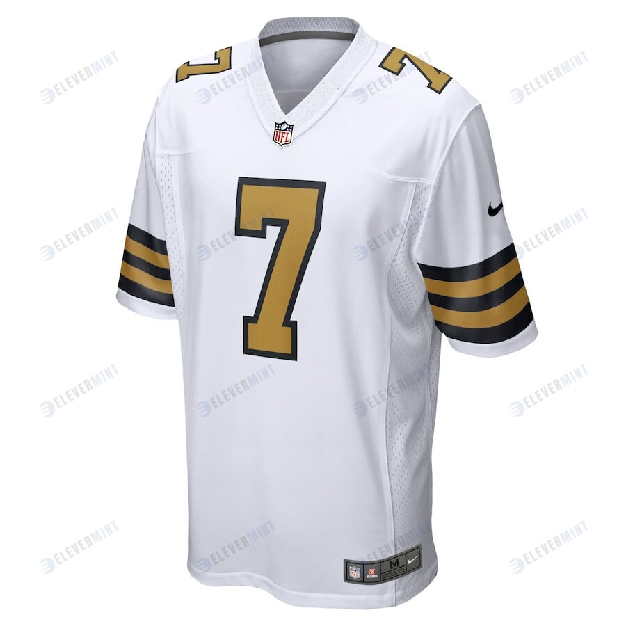 Taysom Hill 7 New Orleans Saints Men's Alternate Game Jersey - White