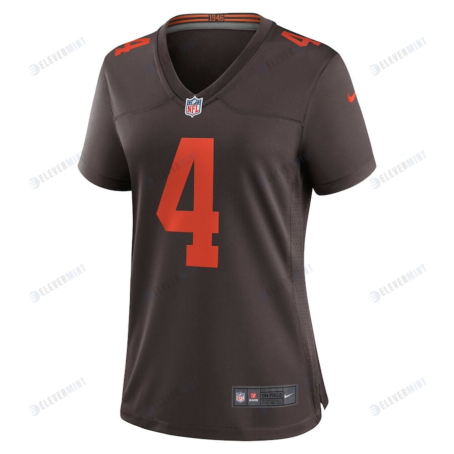 Deshaun Watson 4 Cleveland Browns Women Jersey - Brown