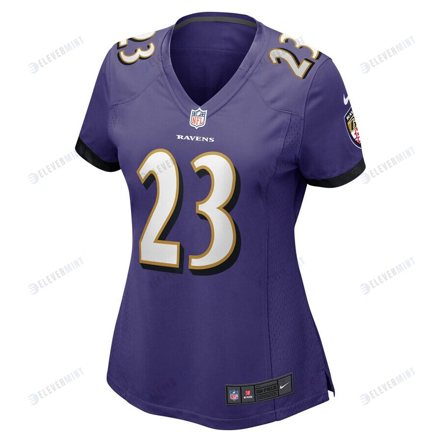 Kyle Fuller 23 Baltimore Ravens Women's Game Player Jersey - Purple