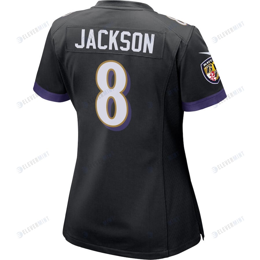 Lamar Jackson 8 Baltimore Ravens Women's Game Jersey - Black