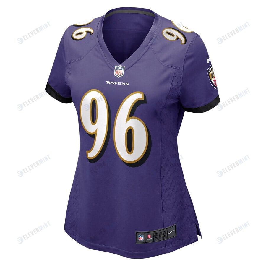 Broderick Washington 96 Baltimore Ravens Women's Game Jersey - Purple