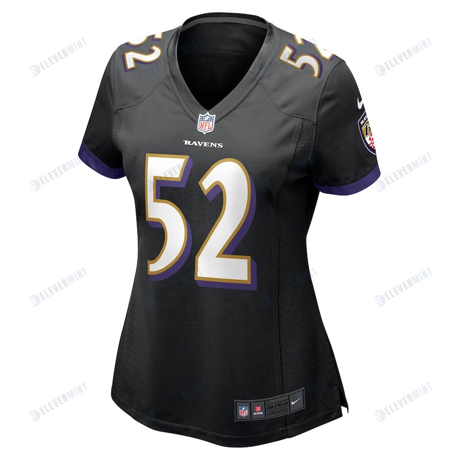 Ray Lewis 52 Baltimore Ravens Women's Retired Player Jersey - Black