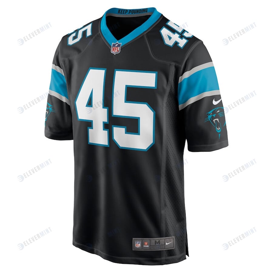 Giovanni Ricci 45 Carolina Panthers Men's Game Jersey - Black