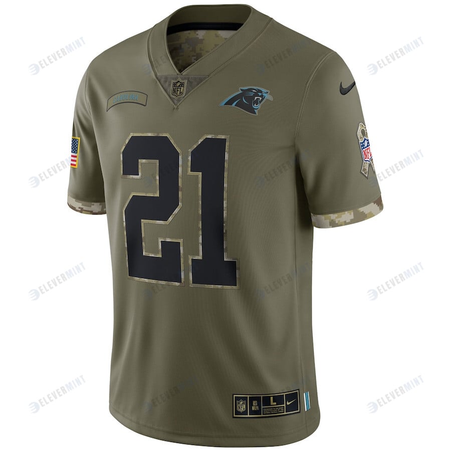 Jeremy Chinn Carolina Panthers 2022 Salute To Service Limited Jersey - Olive
