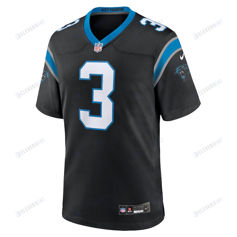 Raheem Blackshear 3 Carolina Panthers Team Game Men Jersey - Black