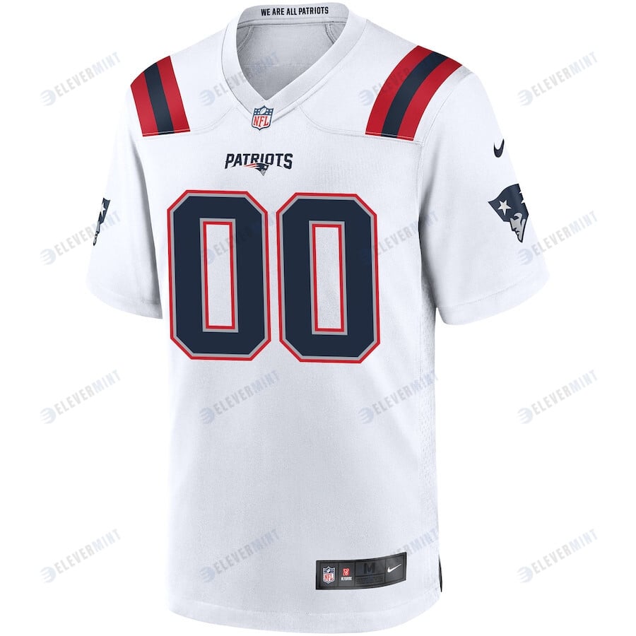 New England Patriots Men Custom Game Jersey - White