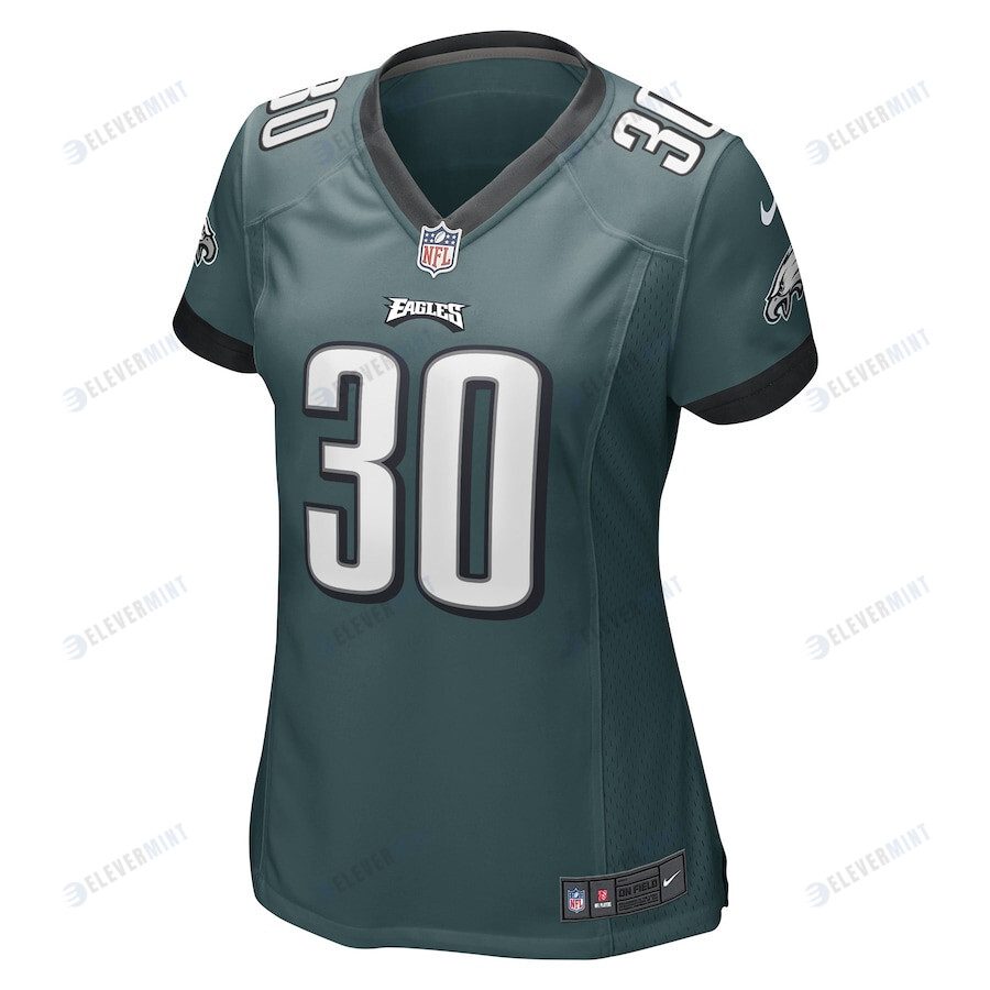Kennedy Brooks Philadelphia Eagles Women's Game Player Jersey - Midnight Green