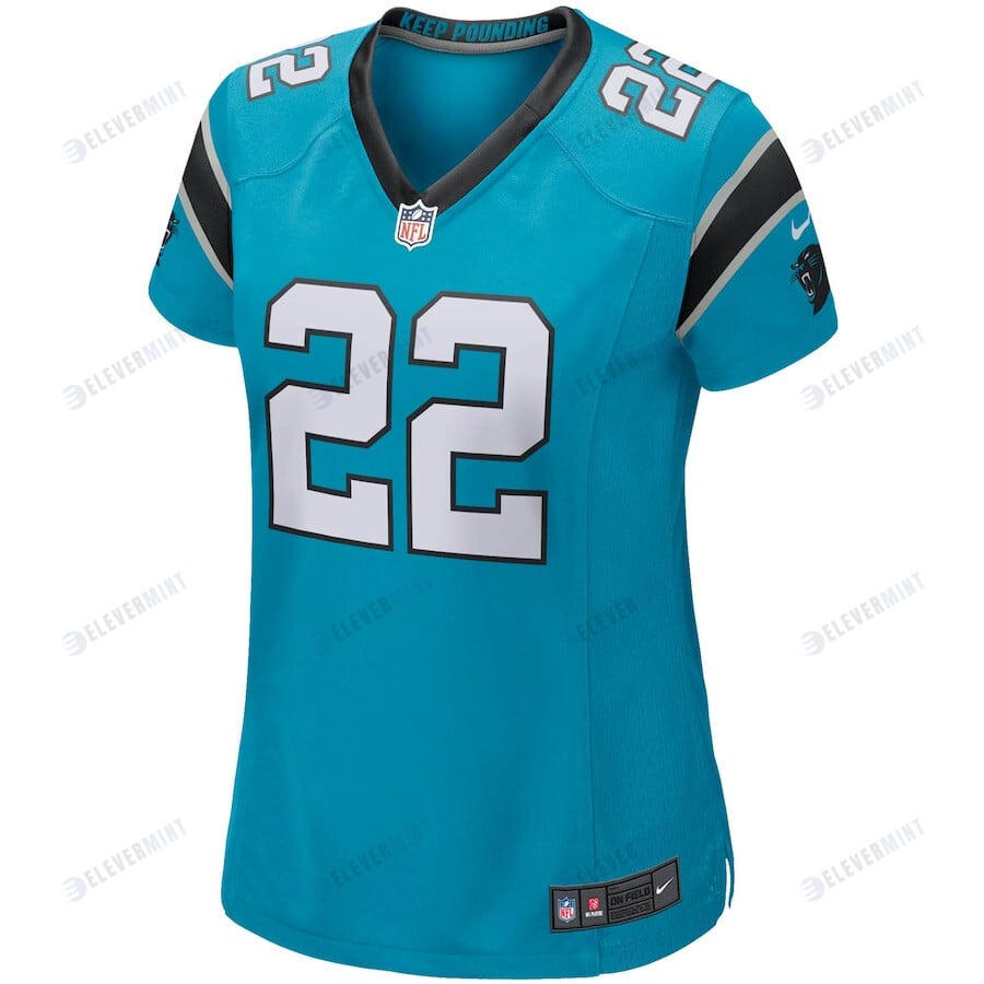 Christian McCaffrey 22 Carolina Panthers Women's Game Jersey - Blue