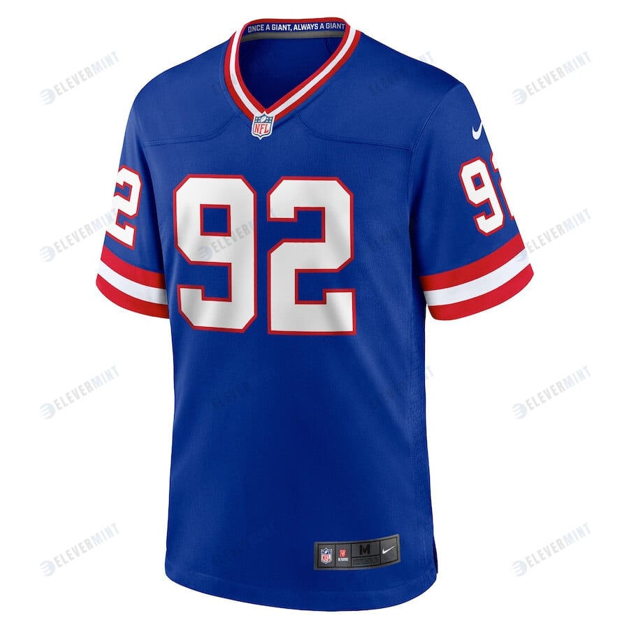 Michael Strahan 92 New York Giants Classic Retired Player Game Jersey - Royal