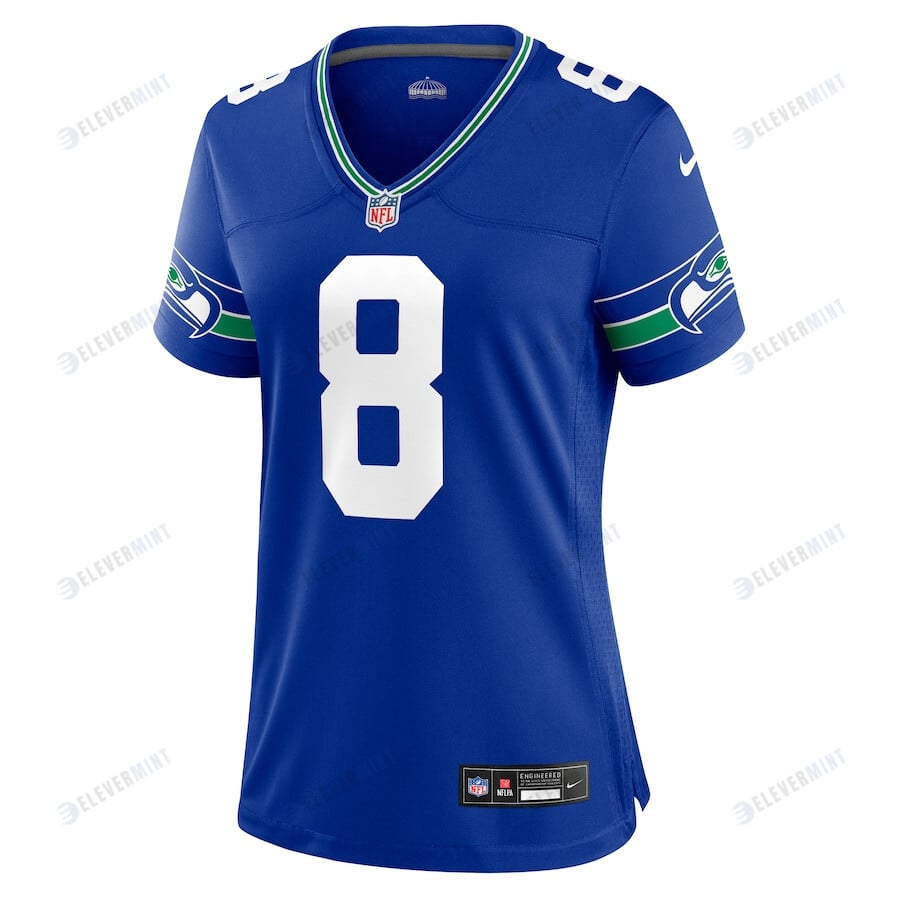 Coby Bryant 8 Seattle Seahawks Women's Throwback Player Game Jersey - Royal
