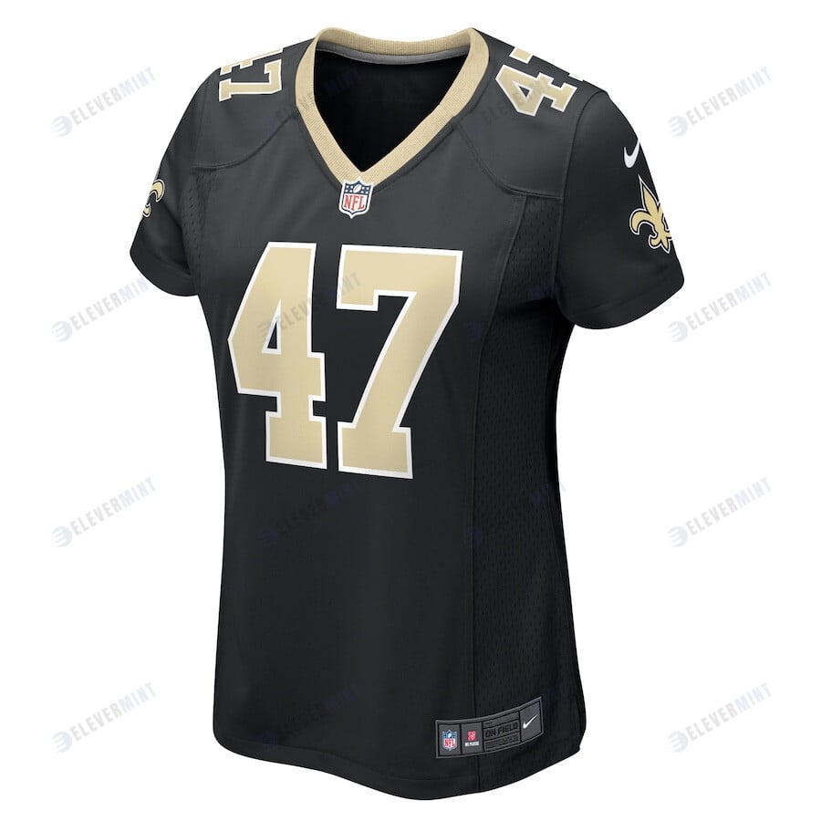 Terrell Lewis 47 New Orleans Saints Women Game Jersey - Black