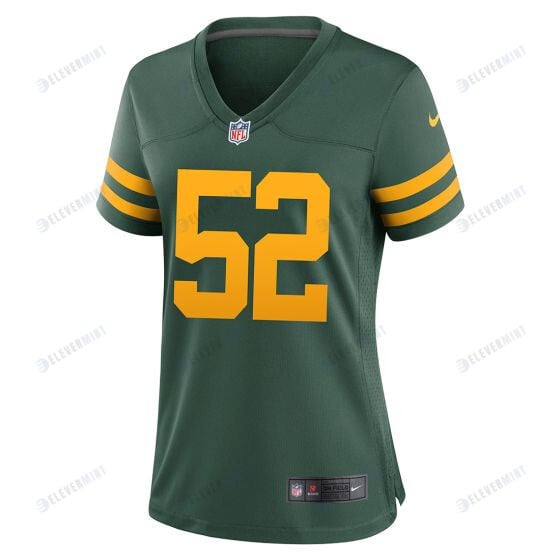 Rashan Gary 52 Green Bay Packers 50s Classic Women Game Jersey - Green & Gold