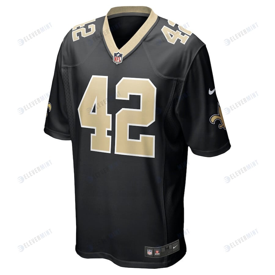 Chase Hansen 42 New Orleans Saints Men Game Jersey - Black