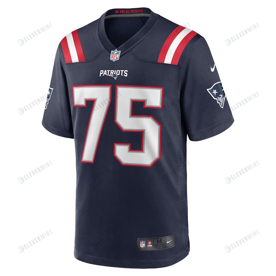 Conor McDermott 75 New England Patriots Game Men Jersey - Navy